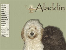 Tablet Screenshot of aladdinlabradoodles.com